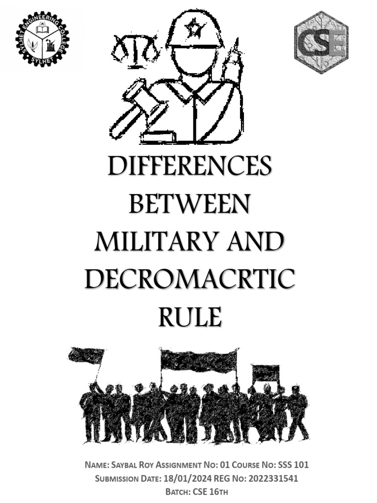 2 - Diff Between Military 0 Democracy Cover Page | PDF