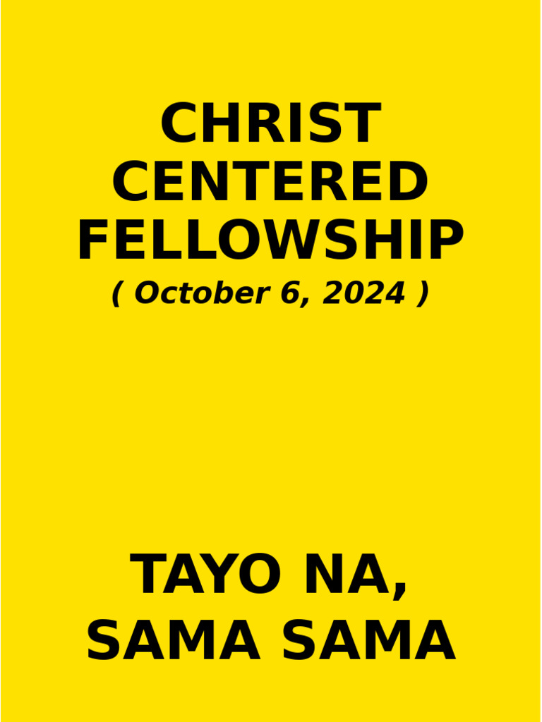 CCF Worship | PDF