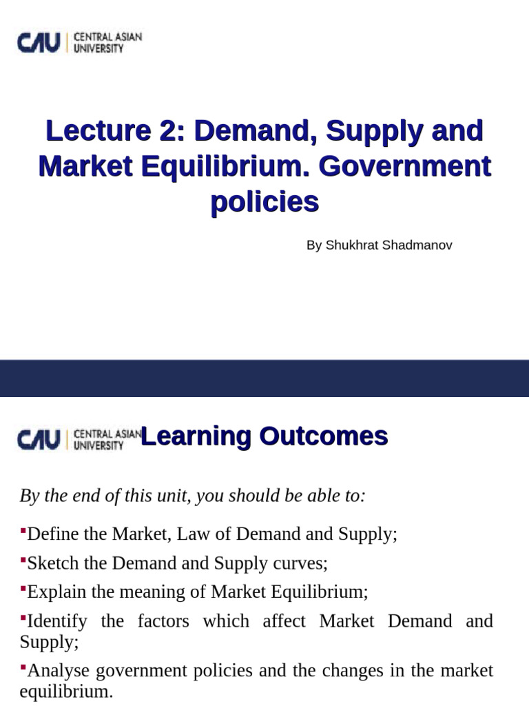 Demand, Supply, and Market Equilibrium | PDF | Demand | Supply (Economics)