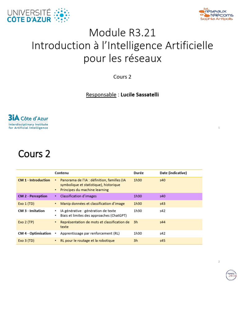 Introduction à l'IA et réseaux de neurones | PDF | Réseau de neurones ...
