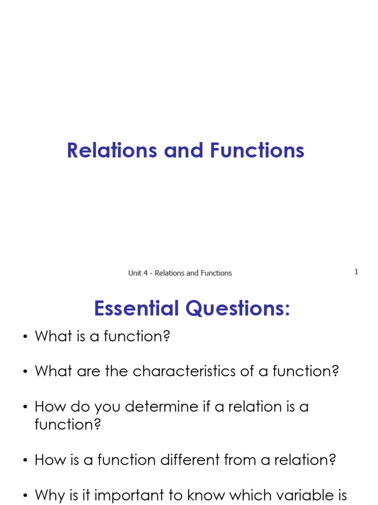 Relations and Functions | PDF | Function (Mathematics) | Theoretical ...