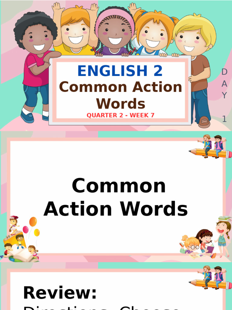 Common Action Words for Kids | PDF | Cooking