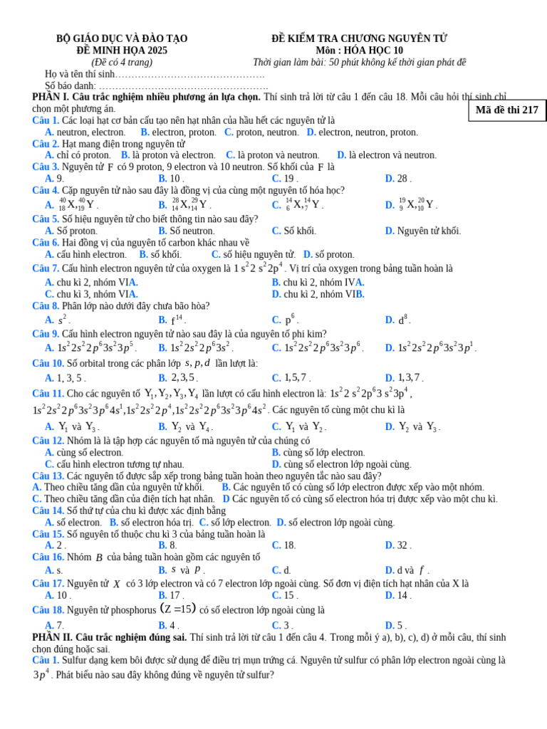 Dề 1 - GV - NBK | PDF