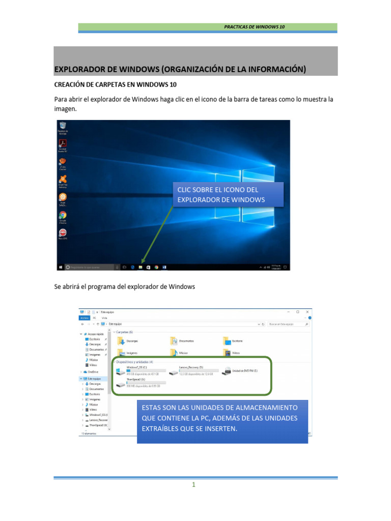 Prácticas de Windows 10 | PDF | Windows 10 | Archivo de computadora