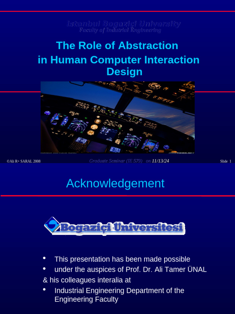 AR+S - The Role of Abstraction in Human Computer Interaction | PDF ...