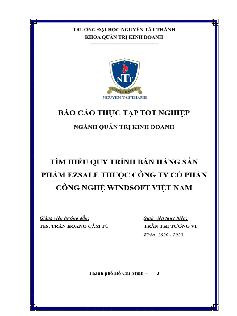 123doc Bao Cao Thuc Tap Tim Hieu Quy Trinh Ban Hang San Pham Ezsale ...
