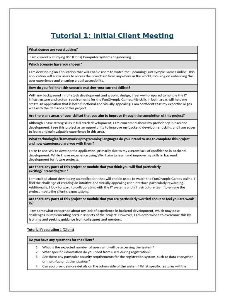 1st Client Meeting | PDF | Cyberspace | Computer Science