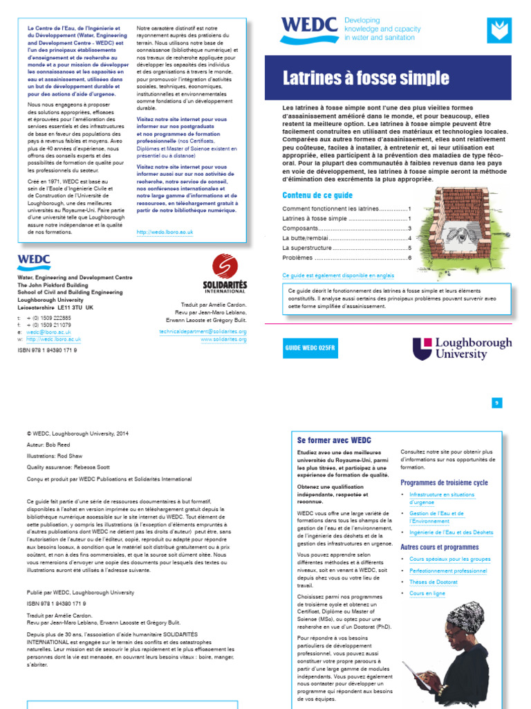 Guide sur les latrines à fosse simple | PDF | Latrines
