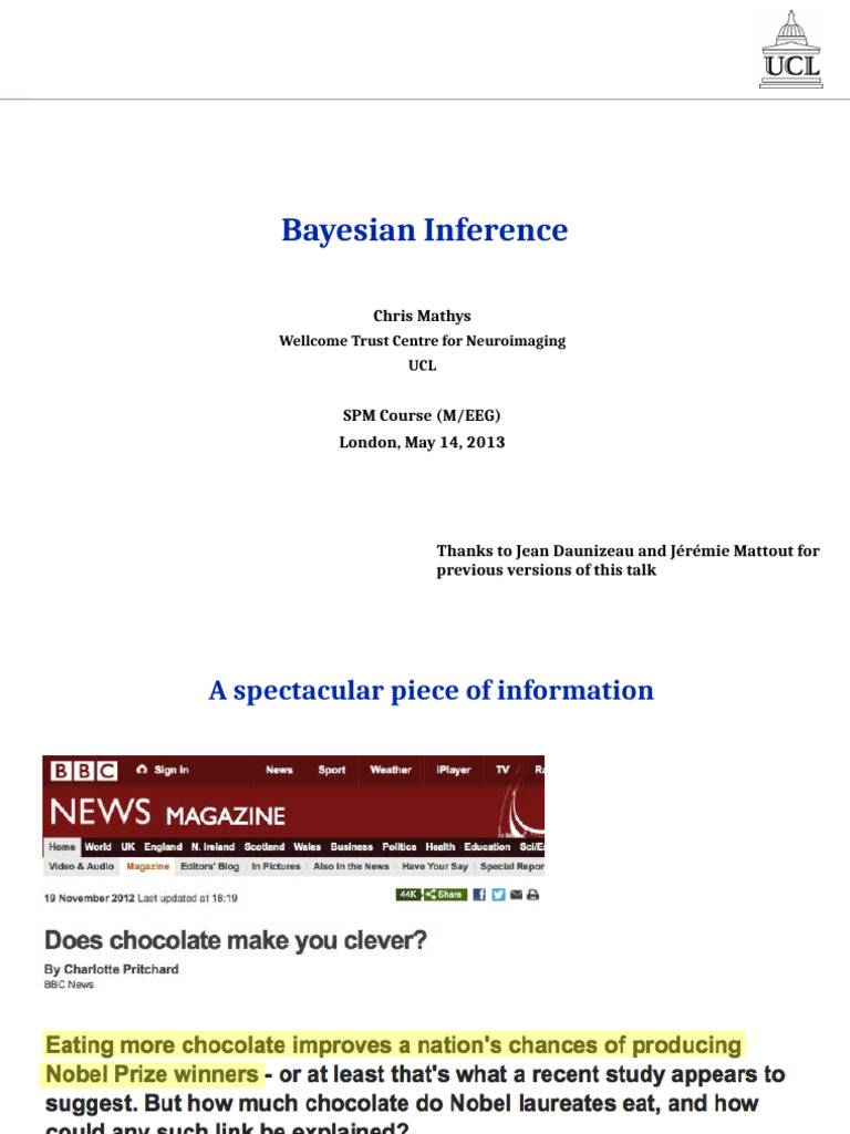 Bayesian Inference: Chris Mathys | PDF | Statistical Inference ...