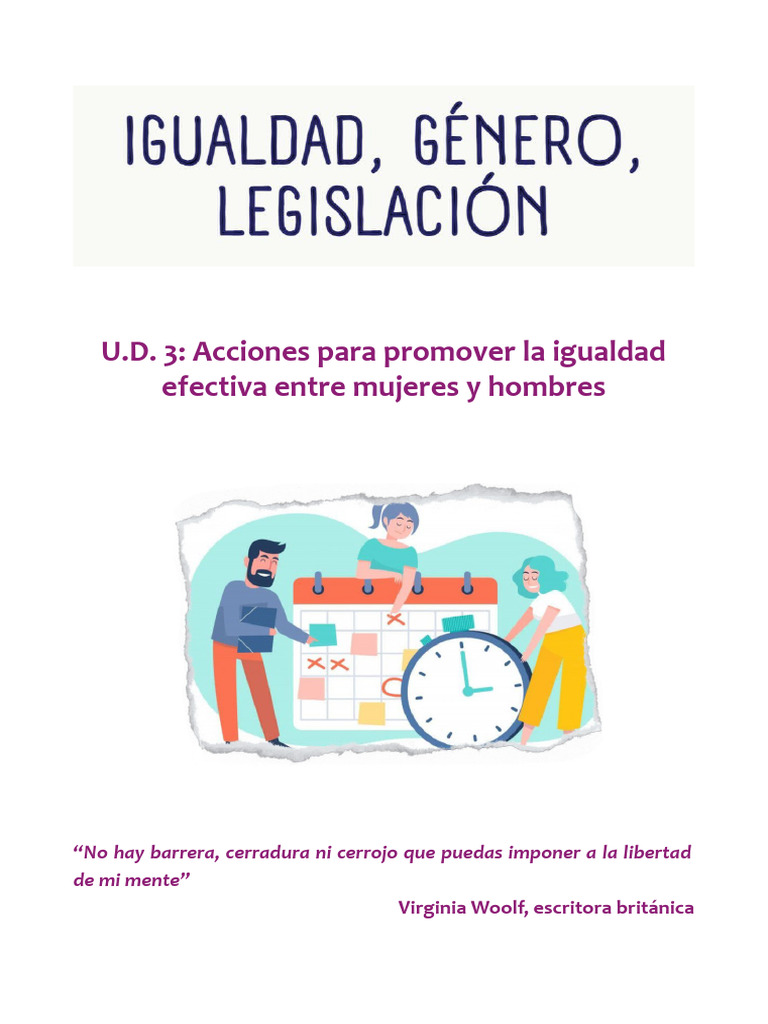 Promoción de la Igualdad de Género | PDF | Estudios de género ...