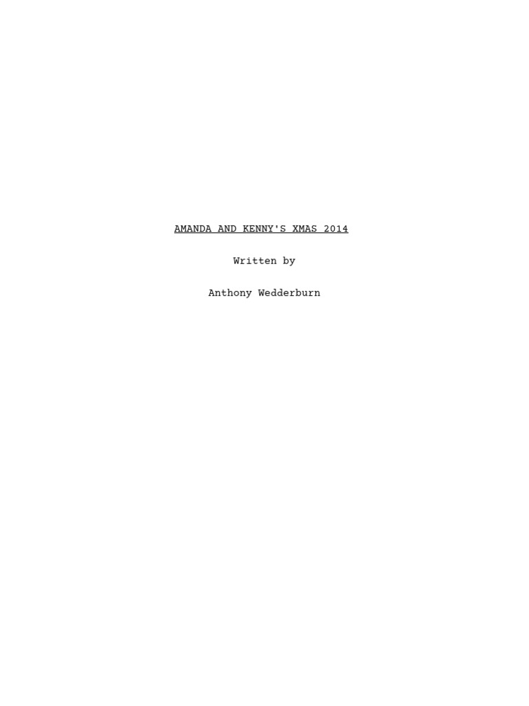 First Draft Script - Anthony Wedderburn | PDF