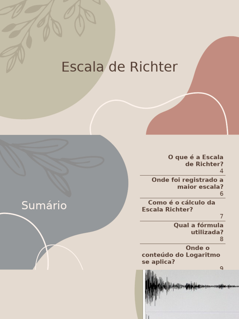 Entendendo a Escala de Richter | PDF | Terremotos | Logaritmo