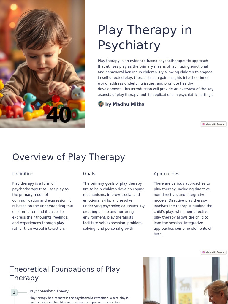 Play Therapy Applications in Psychiatry | PDF | Psychotherapy | Play ...