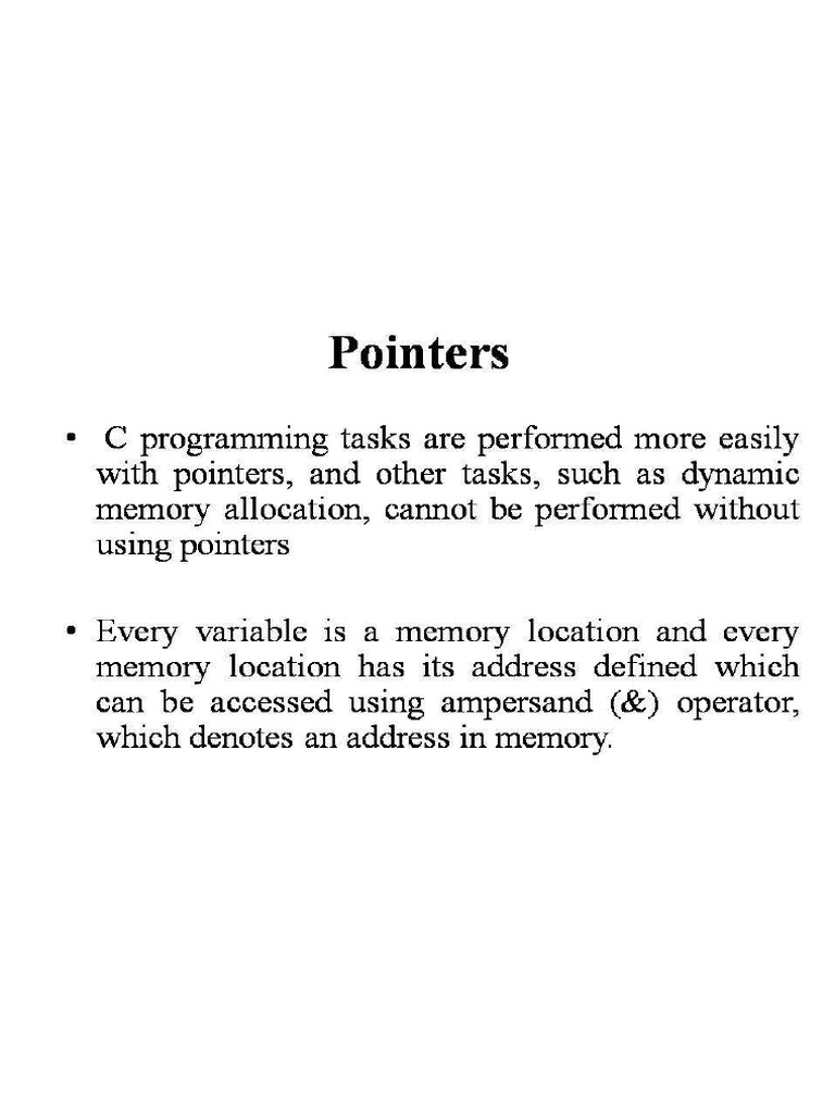 Pointer | PDF