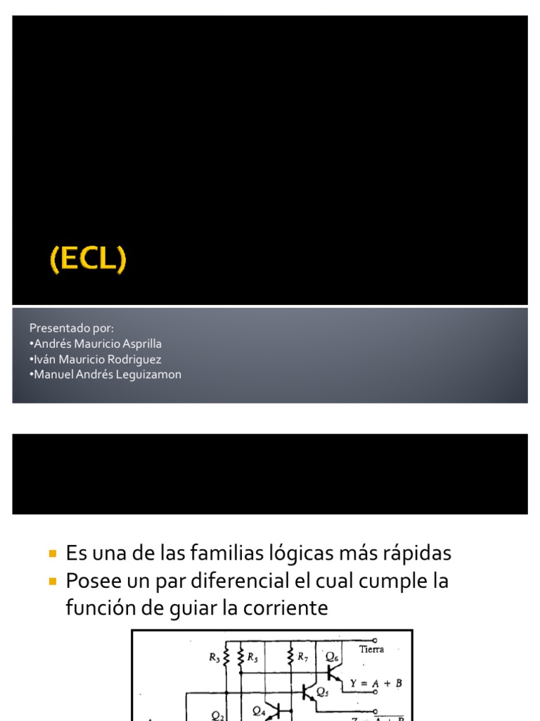 Introducción a ECL y Familias Lógicas | PDF | Ciencia y matemáticas