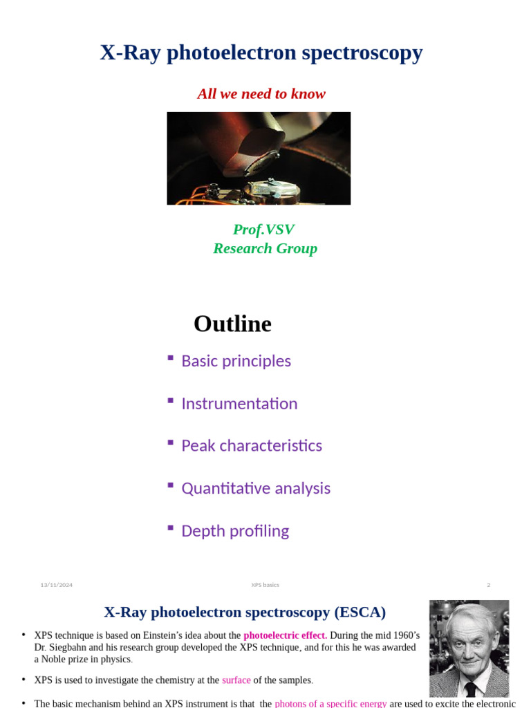 X-Ray Photoelectron Spectroscopy Basics | PDF | X Ray Photoelectron ...