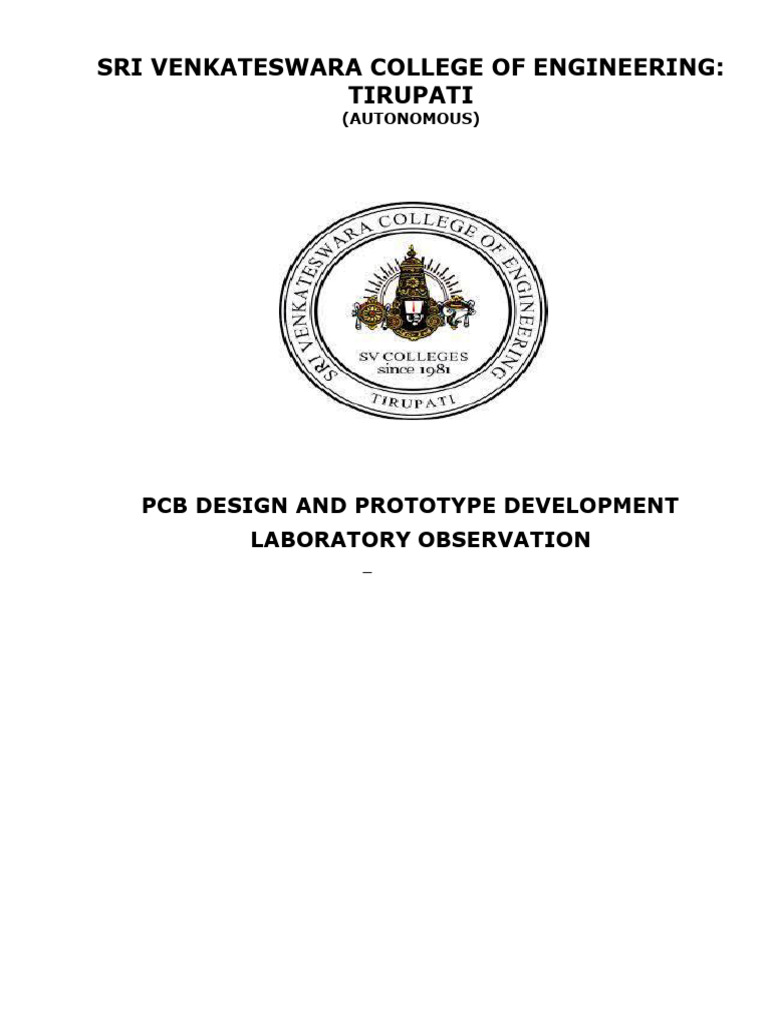 PCB LAB MANUAL | PDF | Printed Circuit Board | Electronics