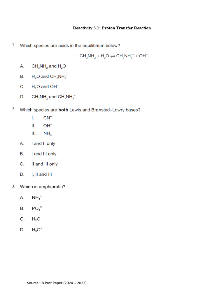 Reactivity 3.1 (C) | PDF