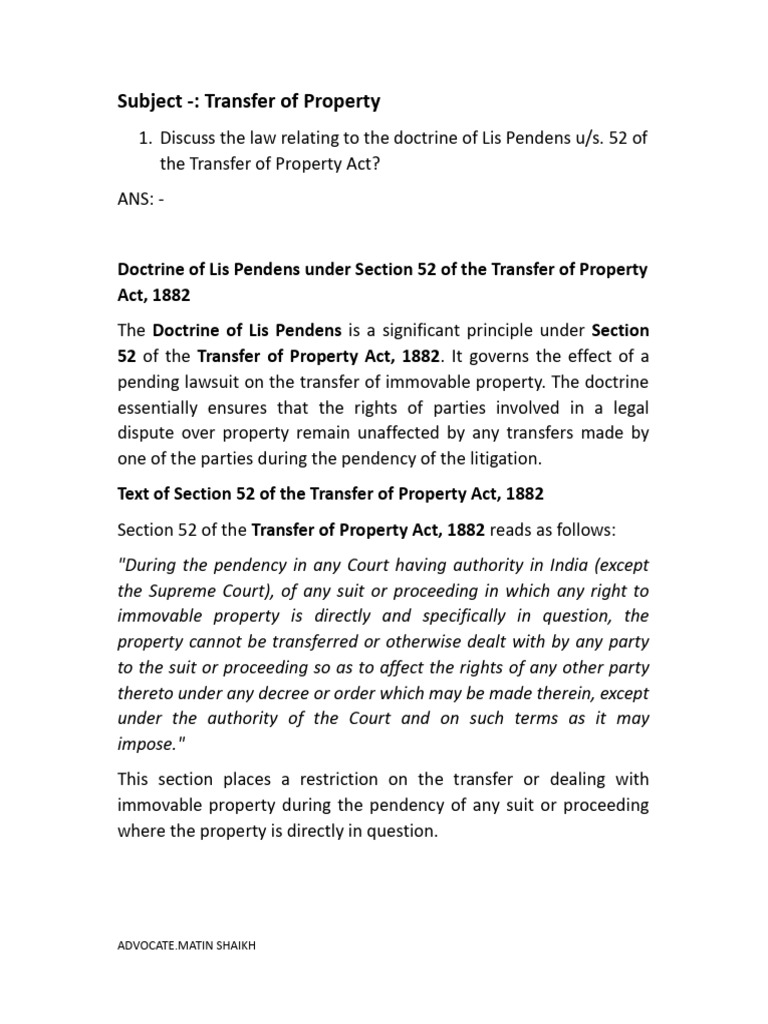 Transfer of Property | PDF | Mortgages | Easement