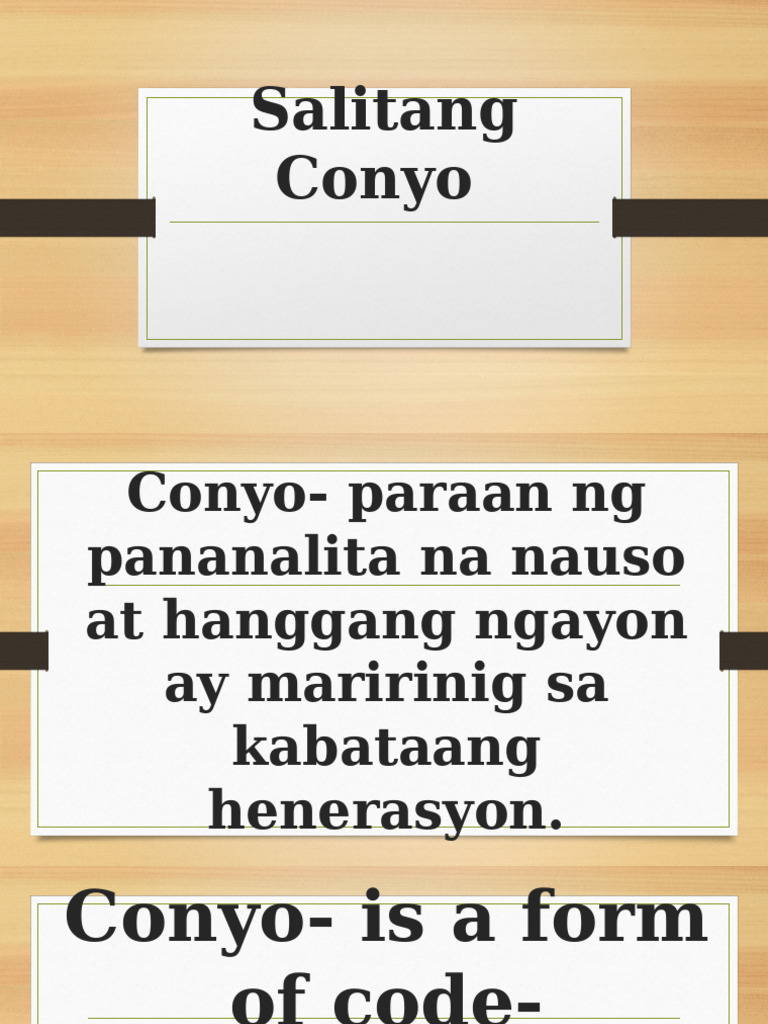 Salitang Conyo | PDF | Language Arts & Discipline | Wellness