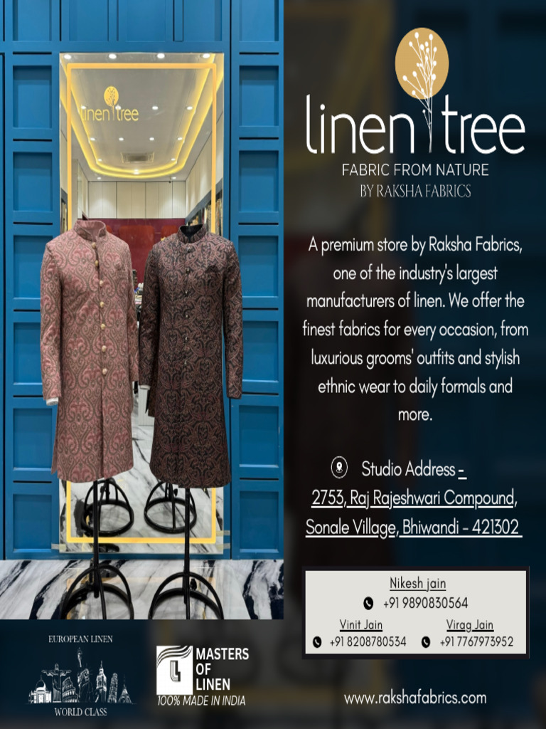 Premium Linen Fabrics by Raksha | PDF