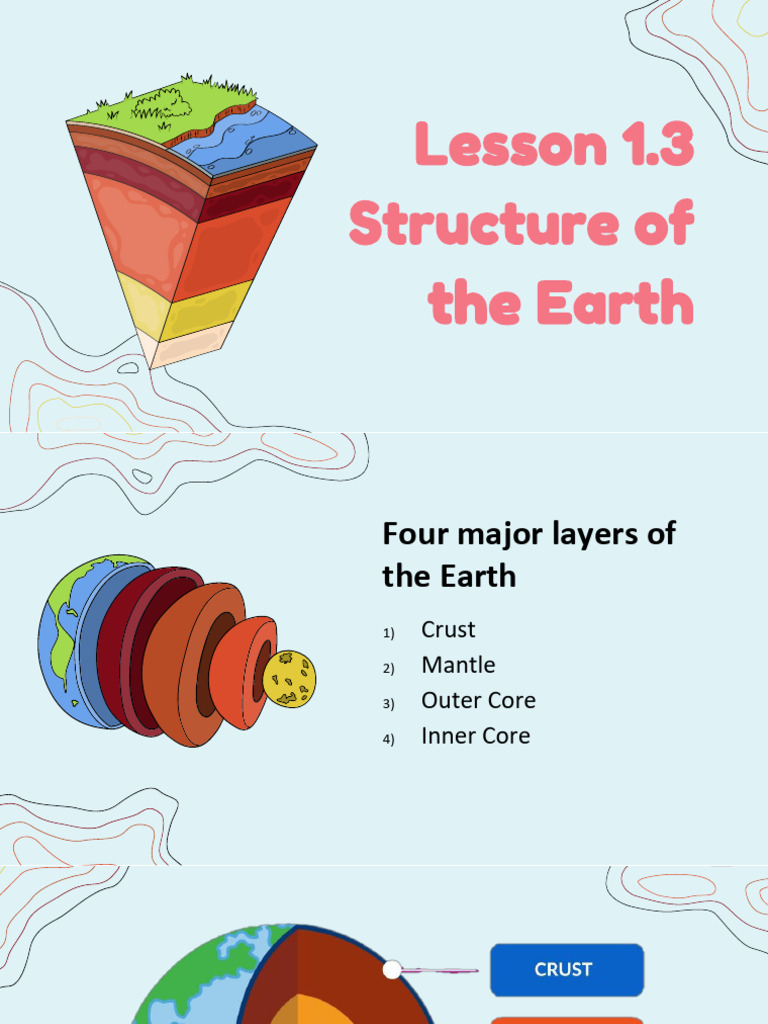 LESSON 1.3 - Structure of The Earth | PDF | Crust (Geology) | Earth