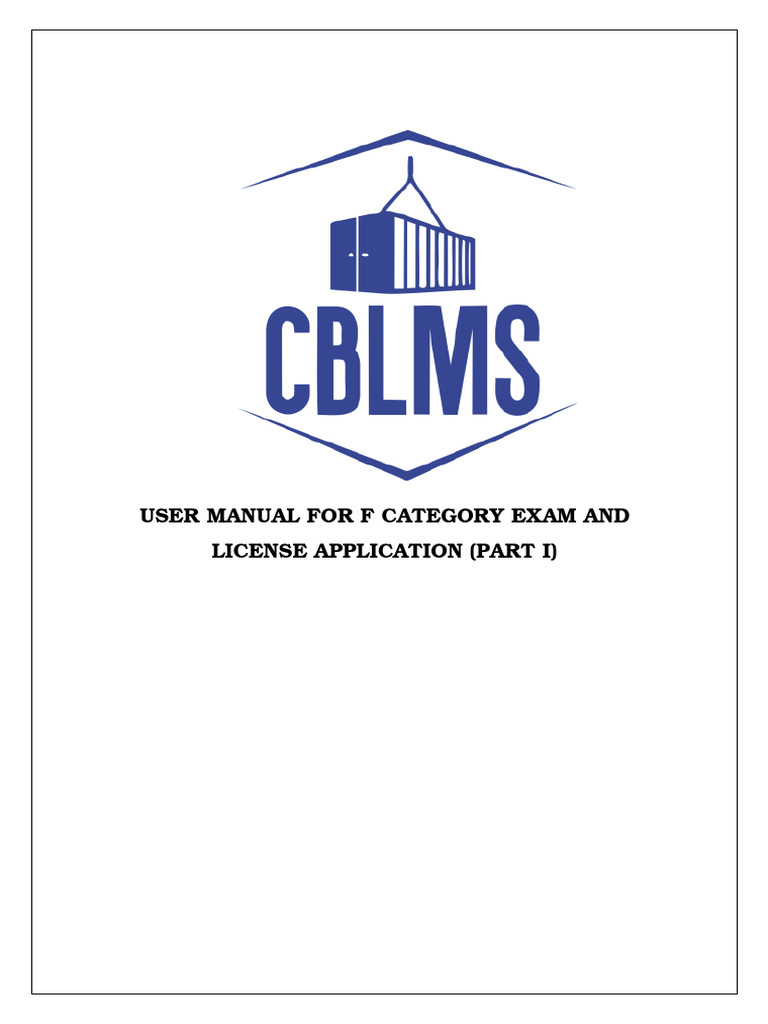 CBLMS User Manual for License Application | PDF | Login | Sole ...