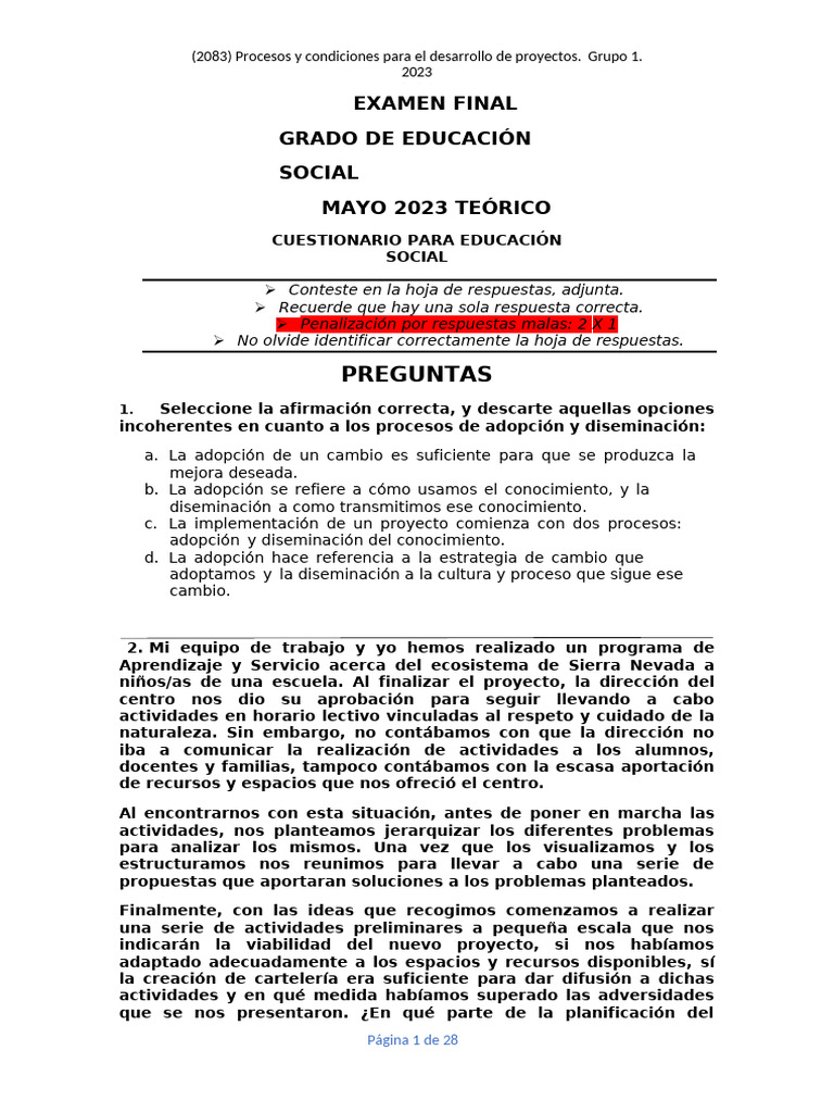 Examen+Final+Edu+Social+2023 +soln++ Abcdpdf PDF A Word | PDF ...