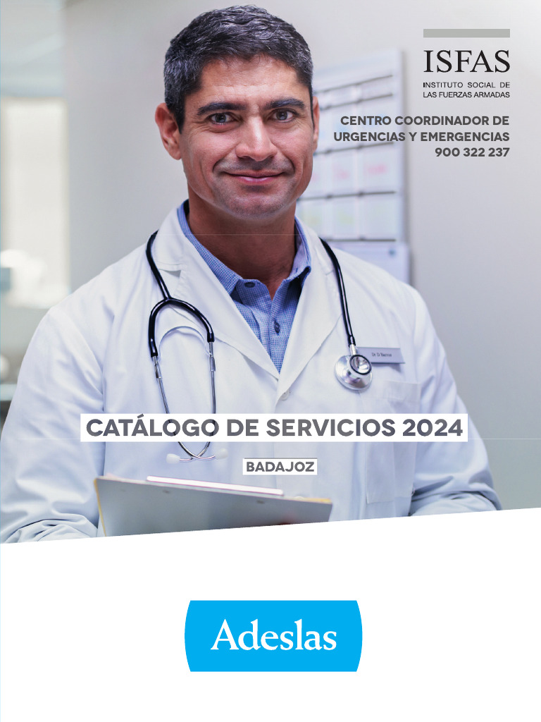 Badajoz - Catálogo de Servicios - Isfas | PDF | Especialidades Medicas |  Cuidado de la salud