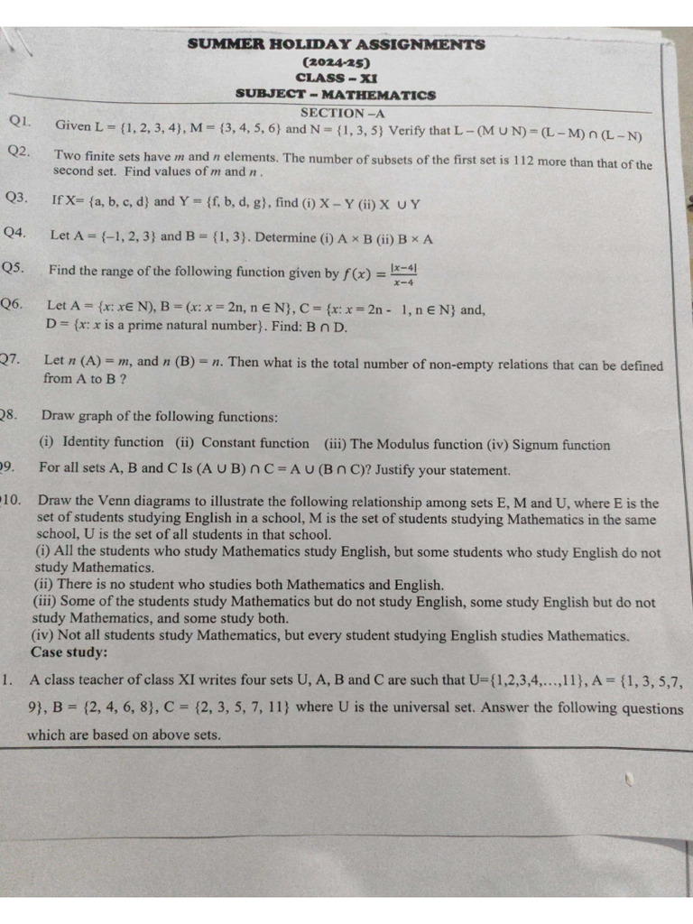 11th Math | PDF