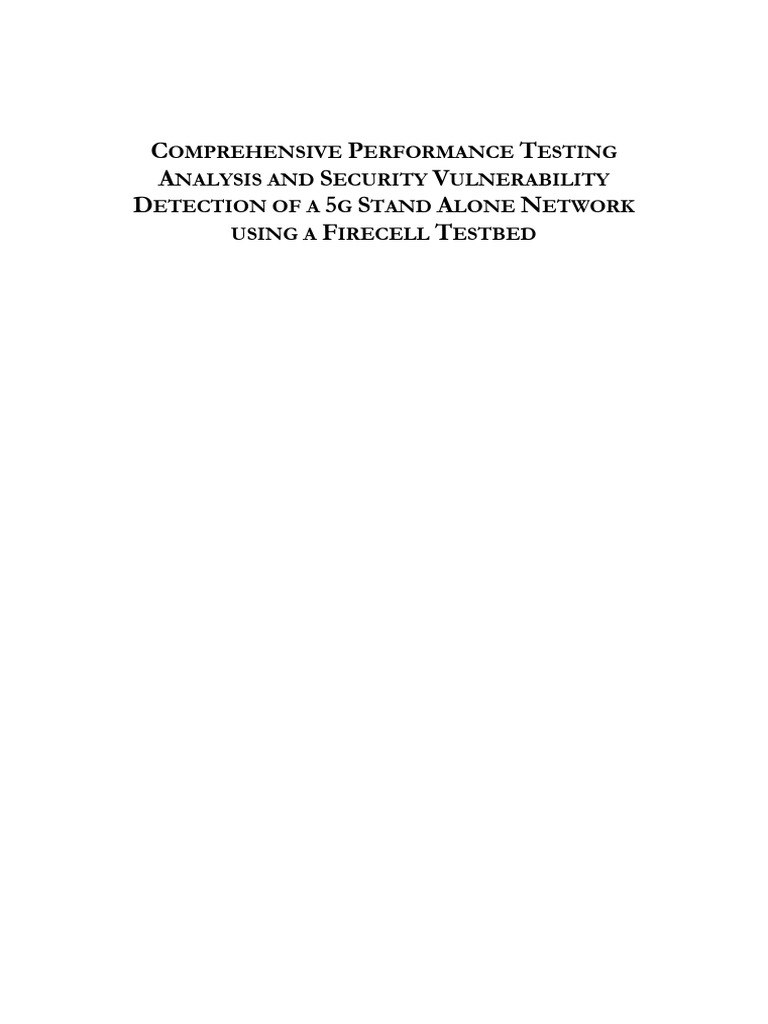 5G Standalone Network Security Analysis | PDF | Computer Network ...