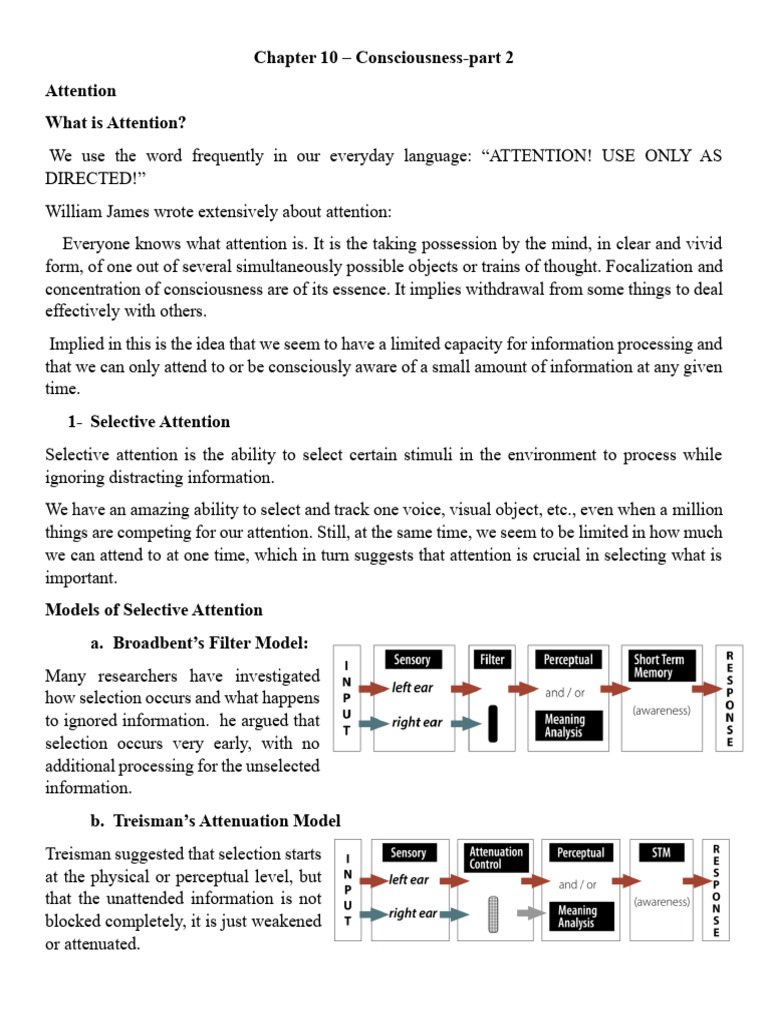 States of Consciousness Part 2 | PDF | Attention | Cognitive Science