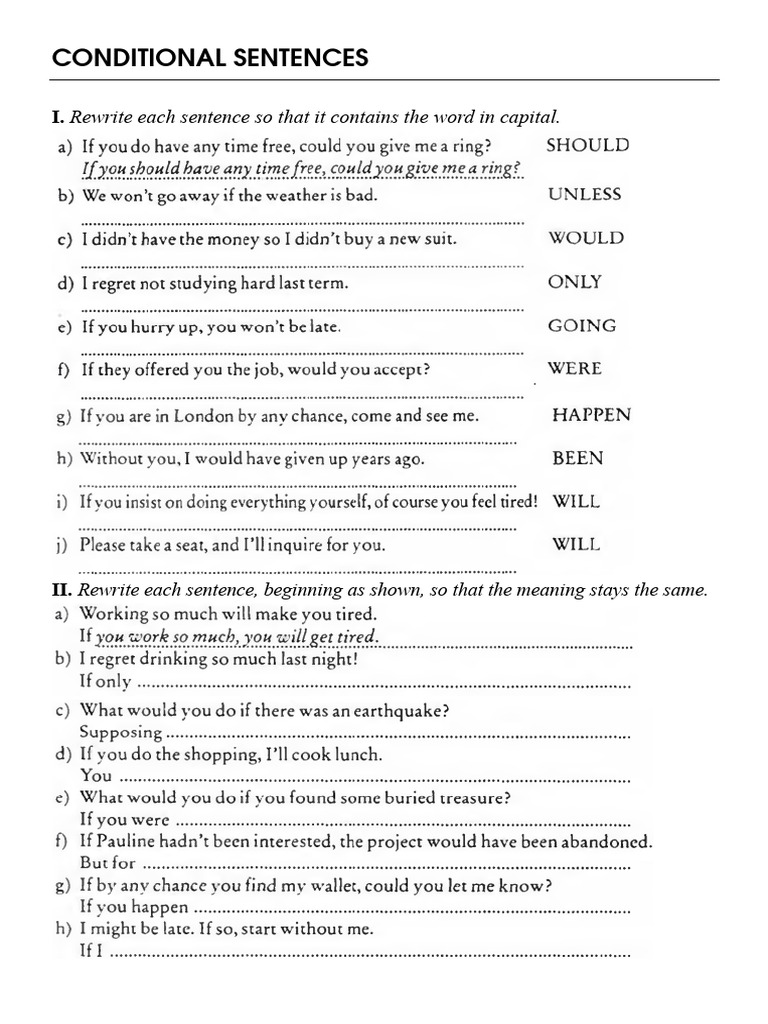 Conditional Sentences | PDF | Language Arts & Discipline