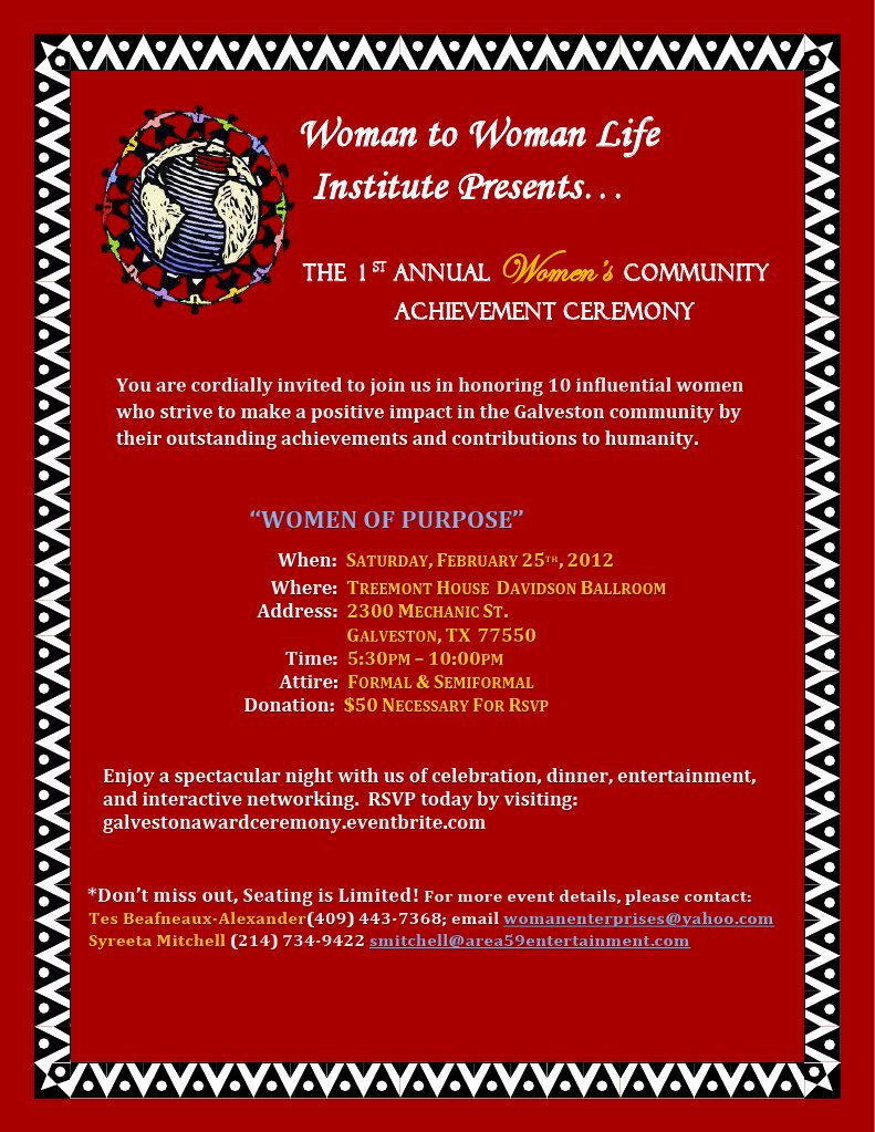 Galveston Women's Achievement Ceremony | PDF