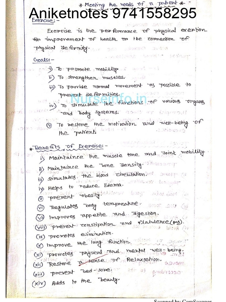 Fundamentals of Nursing Handwritten Notes..... Aniketnotes - + | PDF ...