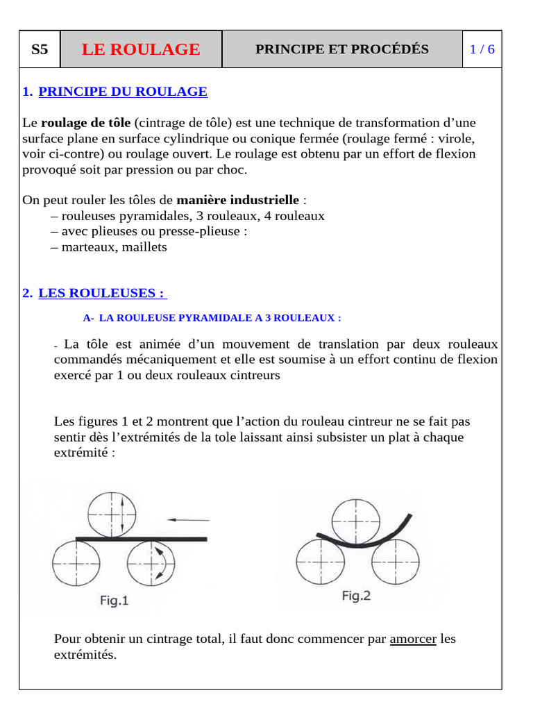 Techniques de Roulage de Tôle | PDF | Tôle | Ingénierie mécanique