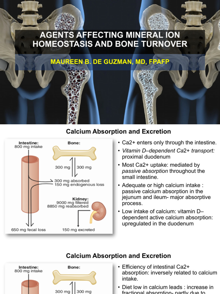 Mineral Ion Homeostasis and Bone Health | PDF | Vitamin D | Osteoporosis
