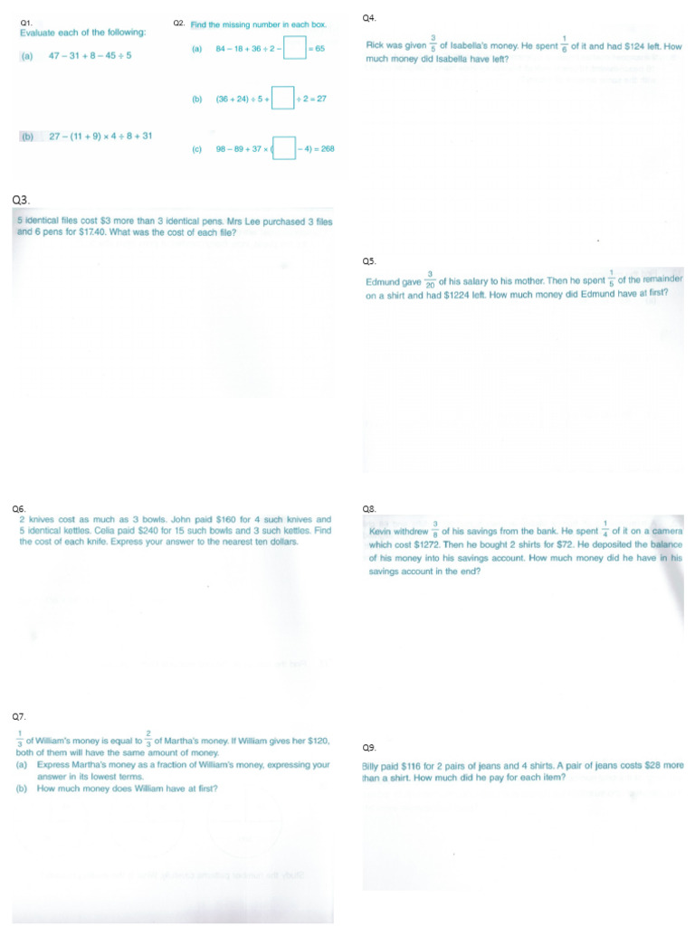 P5 Math Practice 1 | PDF