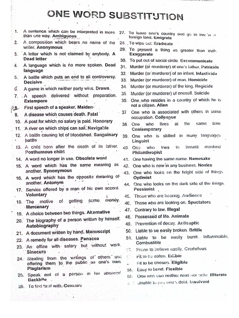one-word-substitution-pdf