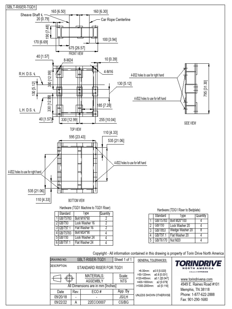 SBLT-Riser-TGD1 | PDF | Washer (Hardware)
