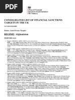 Individuals Entities and Other Groups | PDF | Taliban | Violence