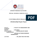 Conversation Dialogue (Relationship Repair Steps) : Universiti Pendidikan Sultan Idris