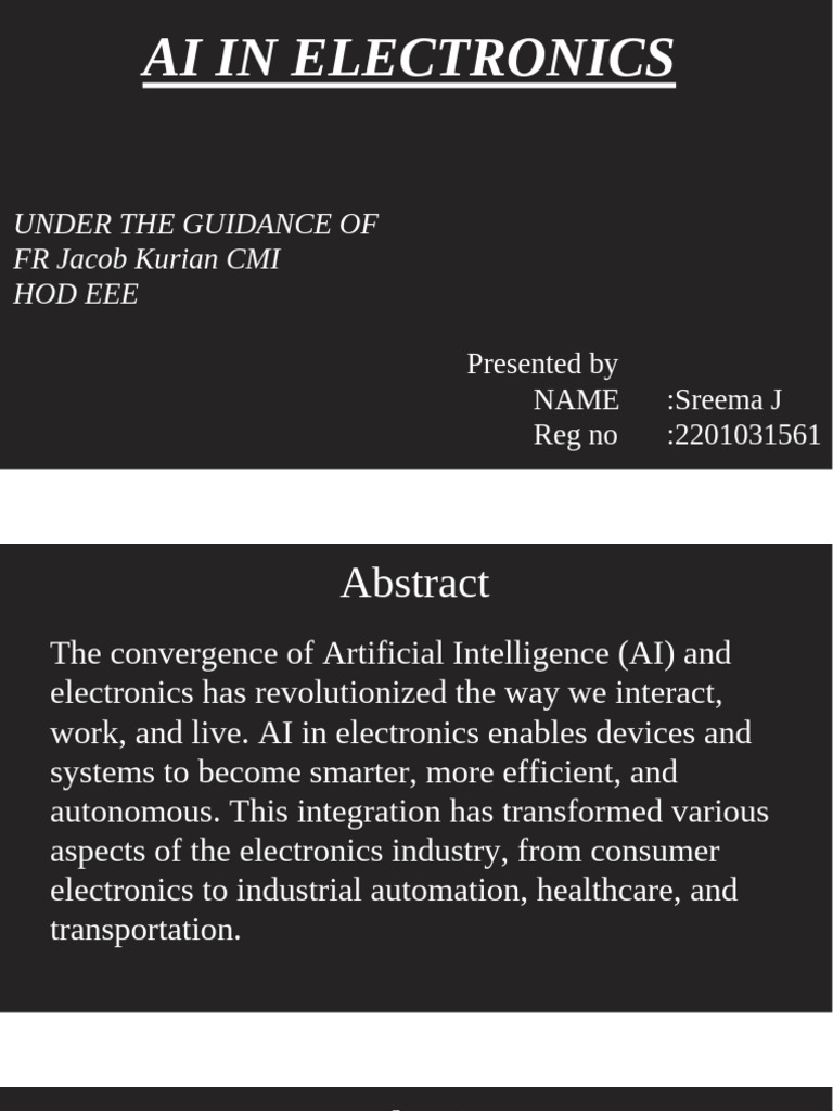 AI Transforming Electronics Industry | PDF | Artificial Intelligence ...