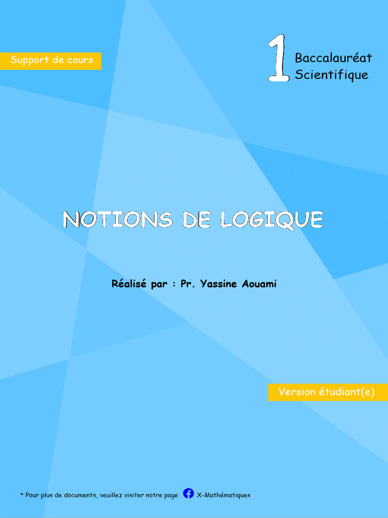 Notions de logique mathématique | PDF | Logique mathématique ...