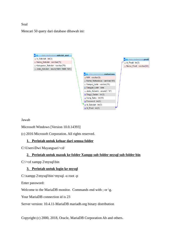 Perintah Dasar MySQL untuk Database | PDF | Komputer