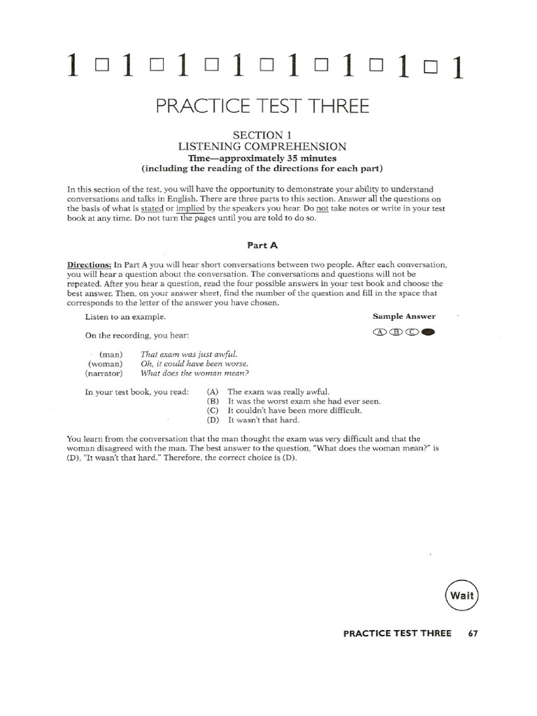 TOEFL Practice Test 3 | PDF