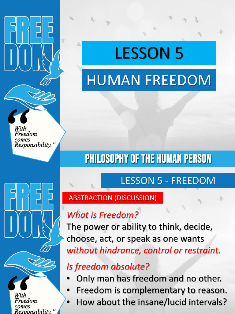 Understanding Human Freedom Concepts | PDF | Prudence | Free Will