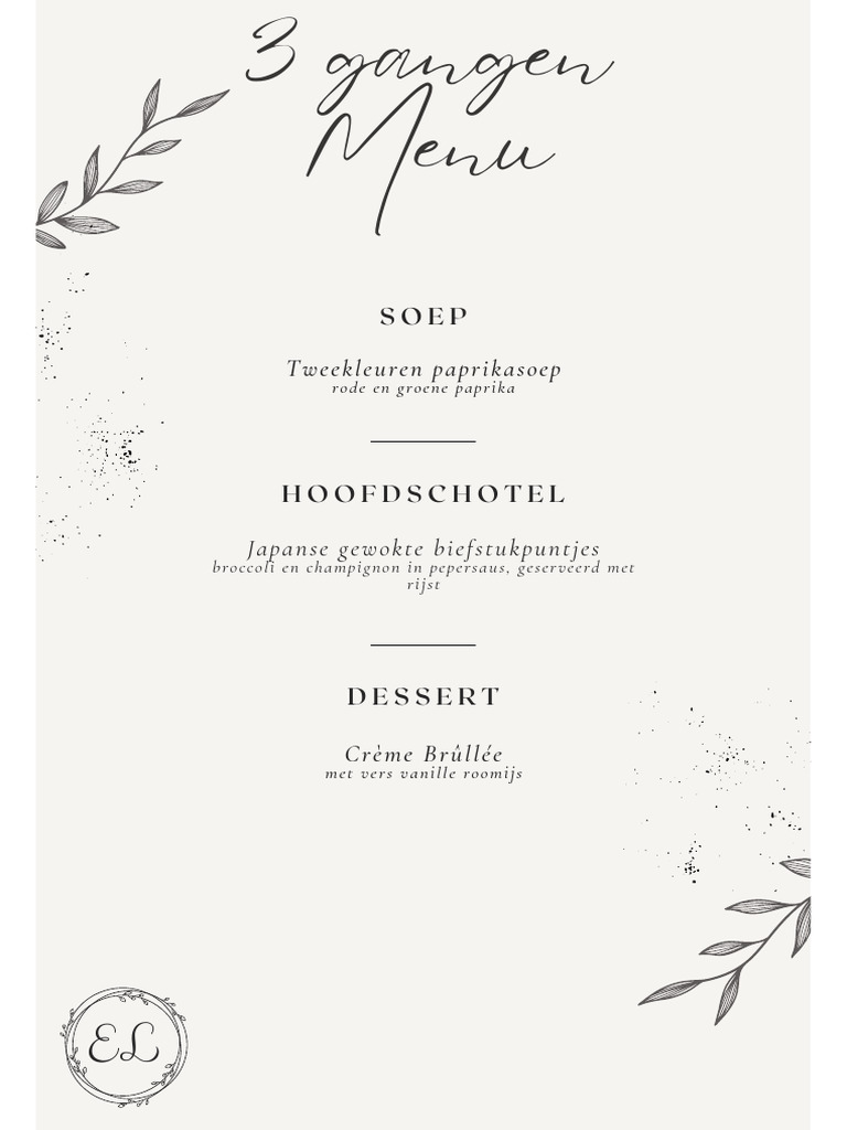 3 Gangen Menu | PDF