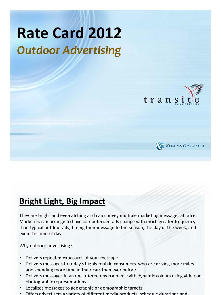 Videotron Outdoor Advertising Rates | PDF | Communication Design ...