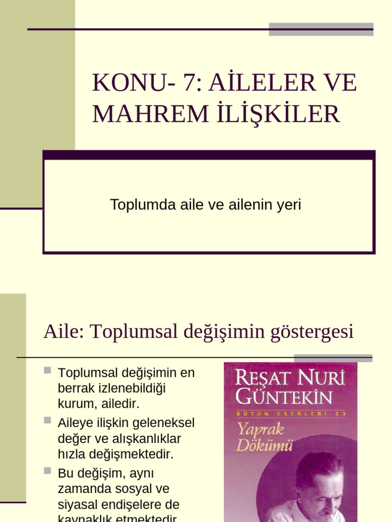 Aileler Ve Mahrem İlişkiler | PDF